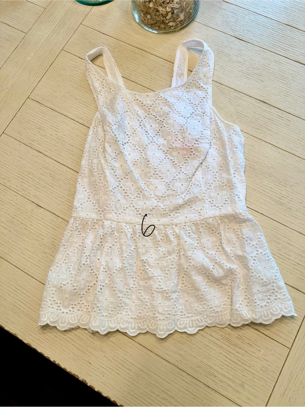 Lilly Pulitzer ashton ruffled peplum top - resort white | EUC - size 6